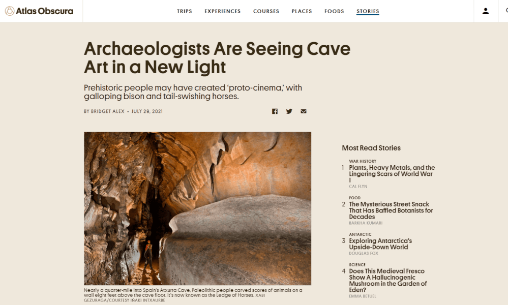 Atlast Obscura website screenshot