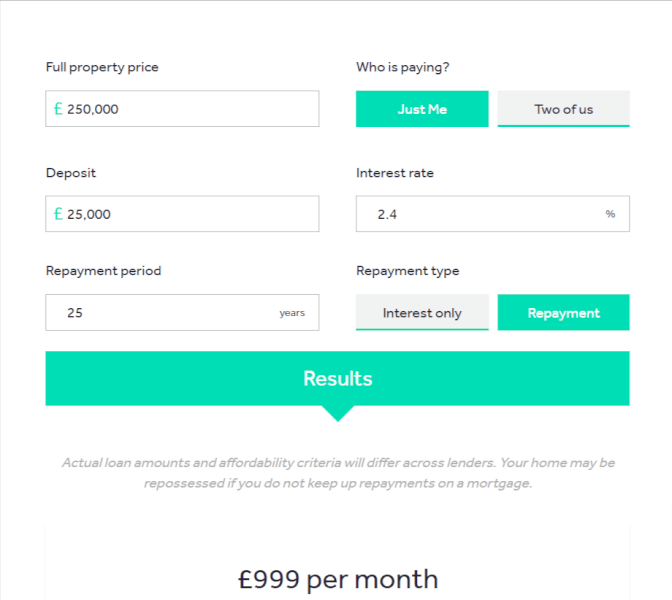 Rightmove calculator tool