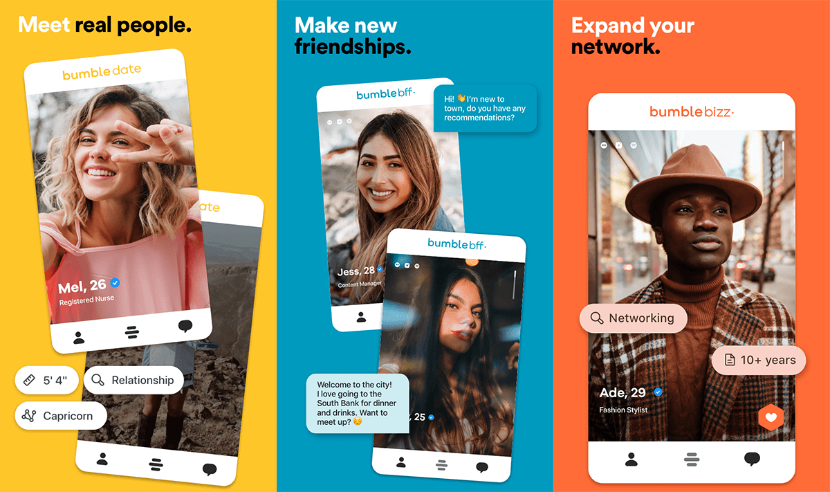 Bumble app screenshots